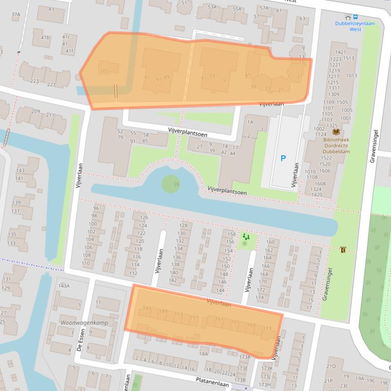Kaart van postcodegebied 3319SN.