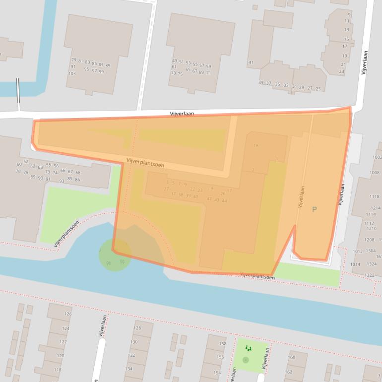 Kaart van postcodegebied 3319SW.