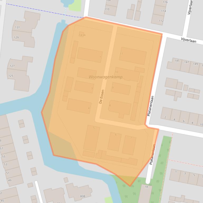 Kaart van postcodegebied 3319SZ.