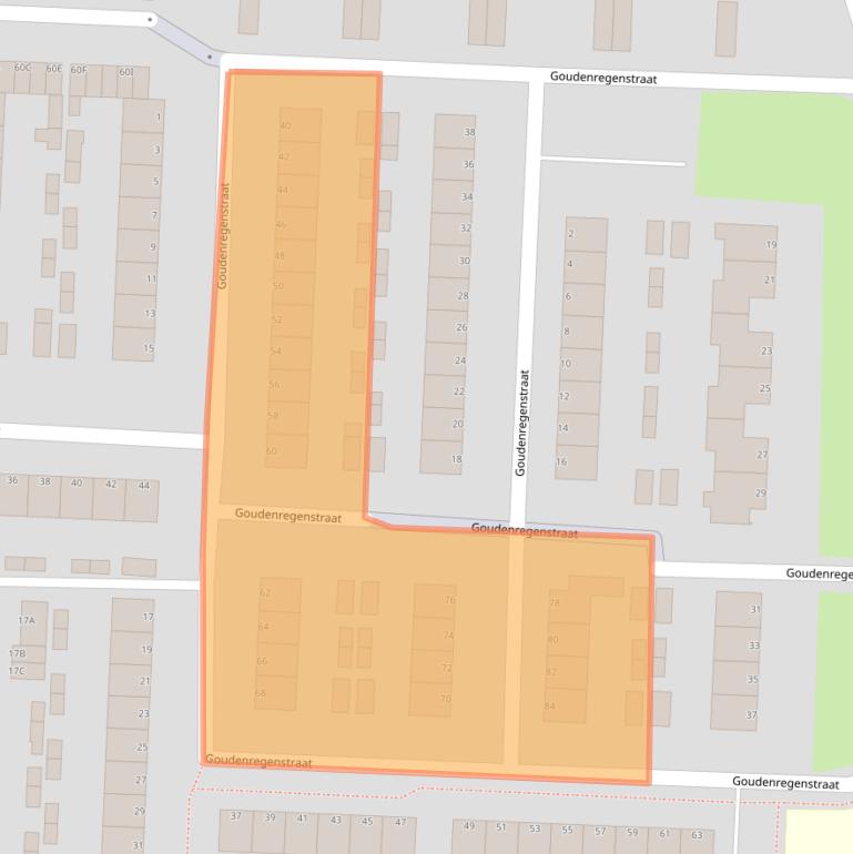 Kaart van postcodegebied 3319TD.