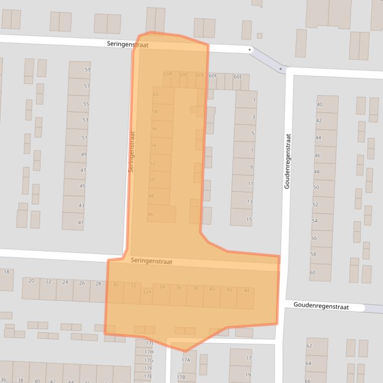 Kaart van postcodegebied 3319TL.