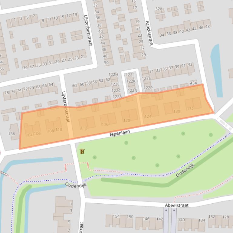 Kaart van postcodegebied 3319VH.