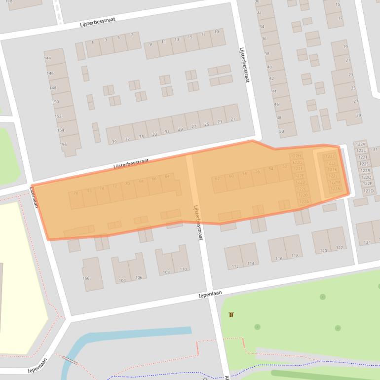 Kaart van postcodegebied 3319VL.