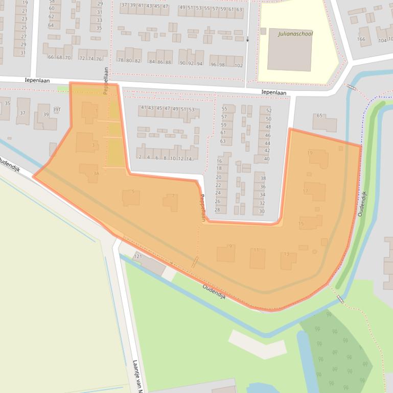 Kaart van postcodegebied 3319VM.