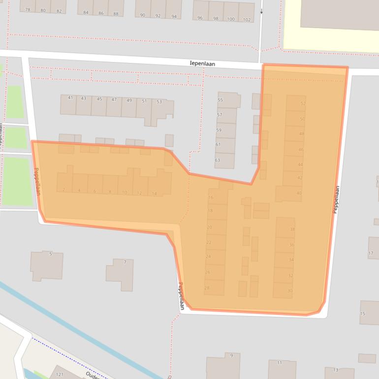 Kaart van postcodegebied 3319VN.