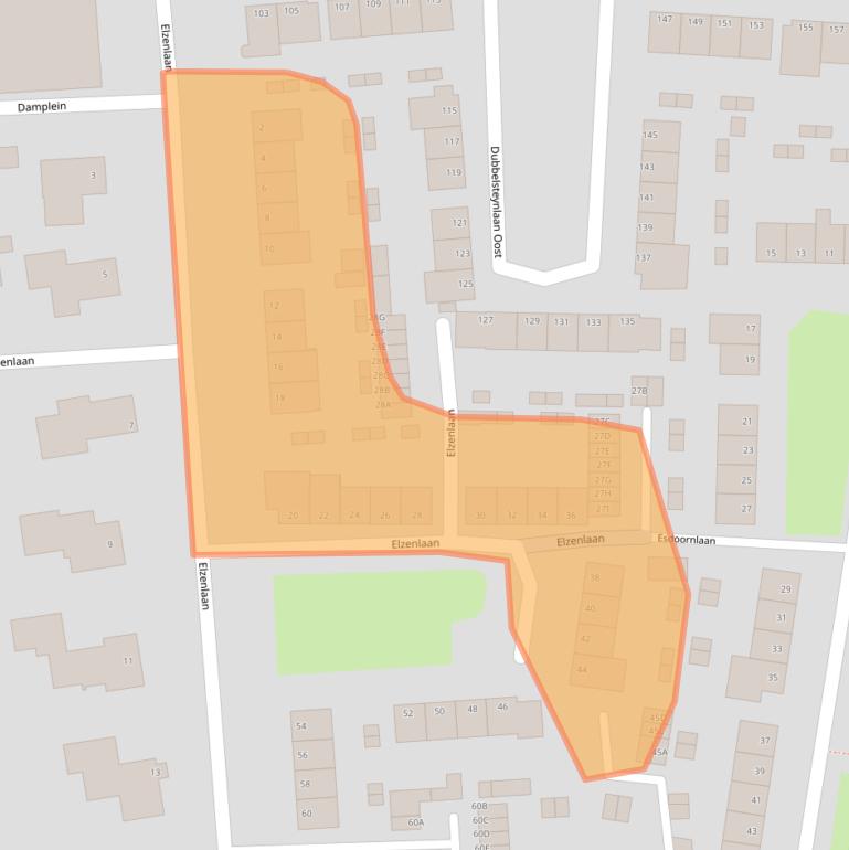 Kaart van postcodegebied 3319XB.