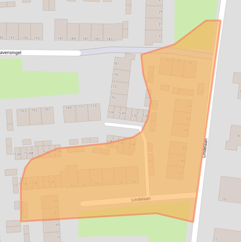 Kaart van postcodegebied 3319XH.