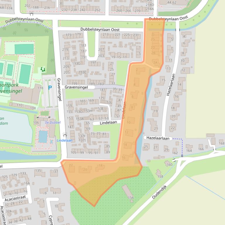 Kaart van postcodegebied 3319XK.