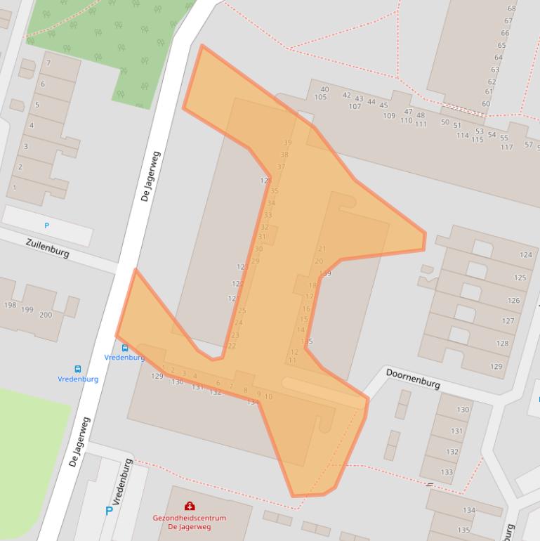 Kaart van postcodegebied 3328AB.