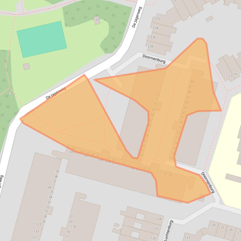 Kaart van postcodegebied 3328AC.