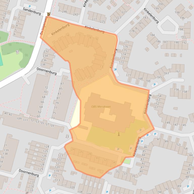 Kaart van postcodegebied 3328AE.