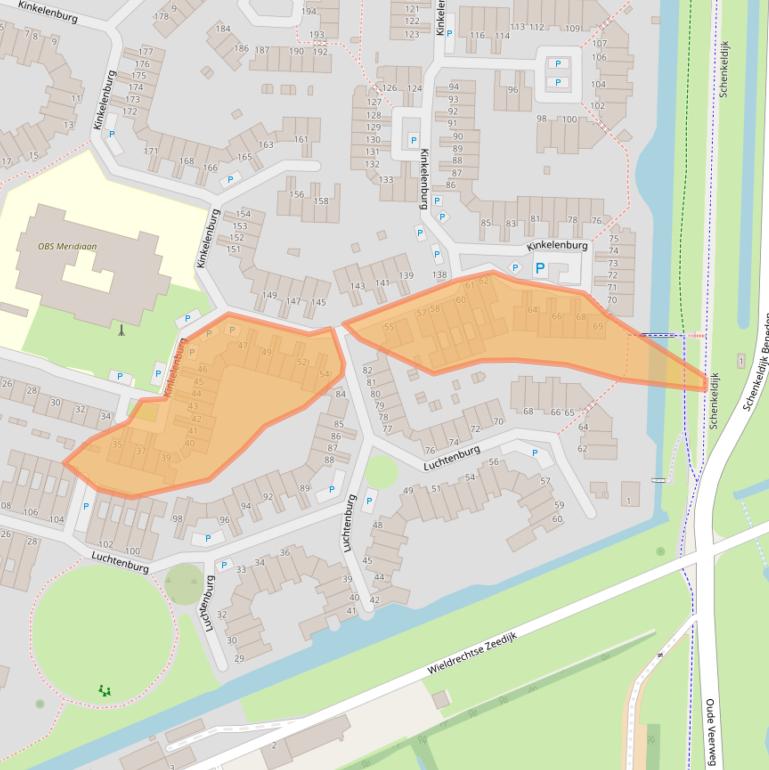 Kaart van postcodegebied 3328AG.