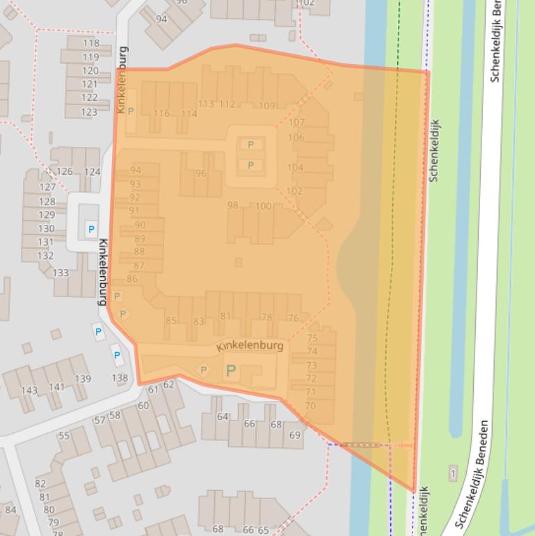 Kaart van postcodegebied 3328AH.