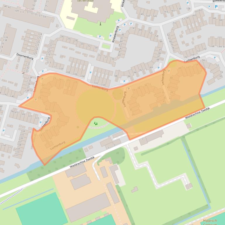Kaart van postcodegebied 3328AM.