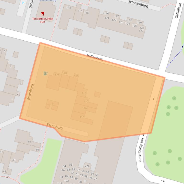 Kaart van postcodegebied 3328CE.