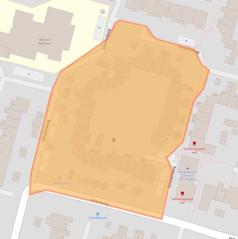 Kaart van postcodegebied 3328CK.