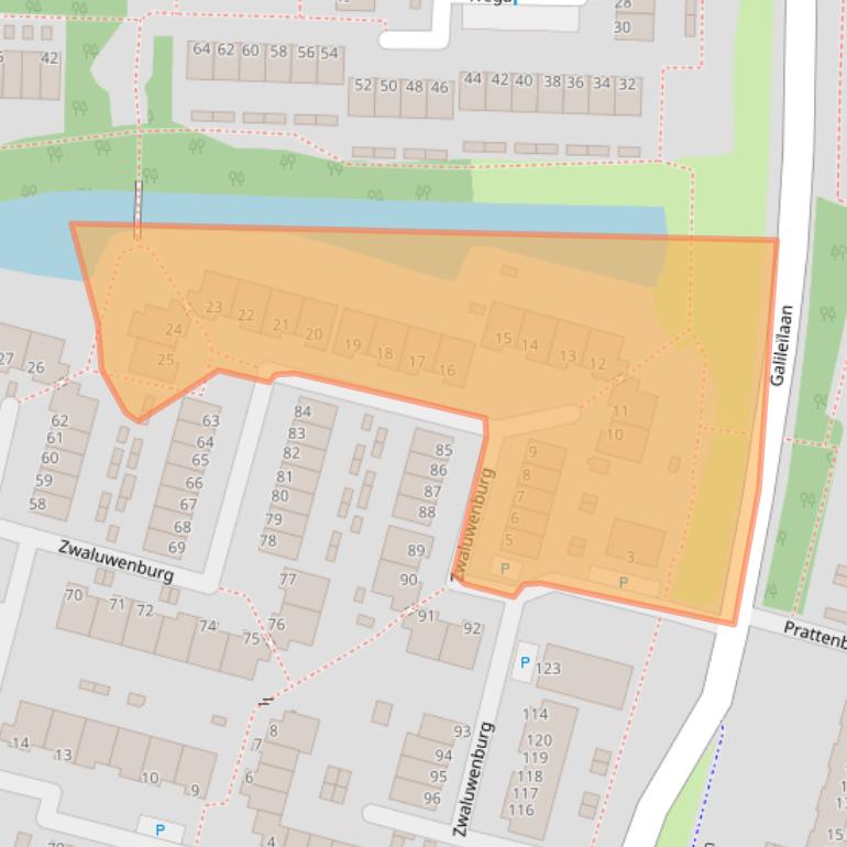 Kaart van postcodegebied 3328CN.