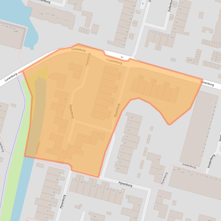 Kaart van postcodegebied 3328DA.