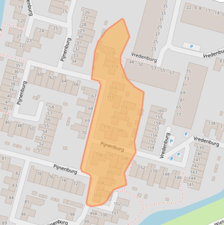 Kaart van postcodegebied 3328DE.
