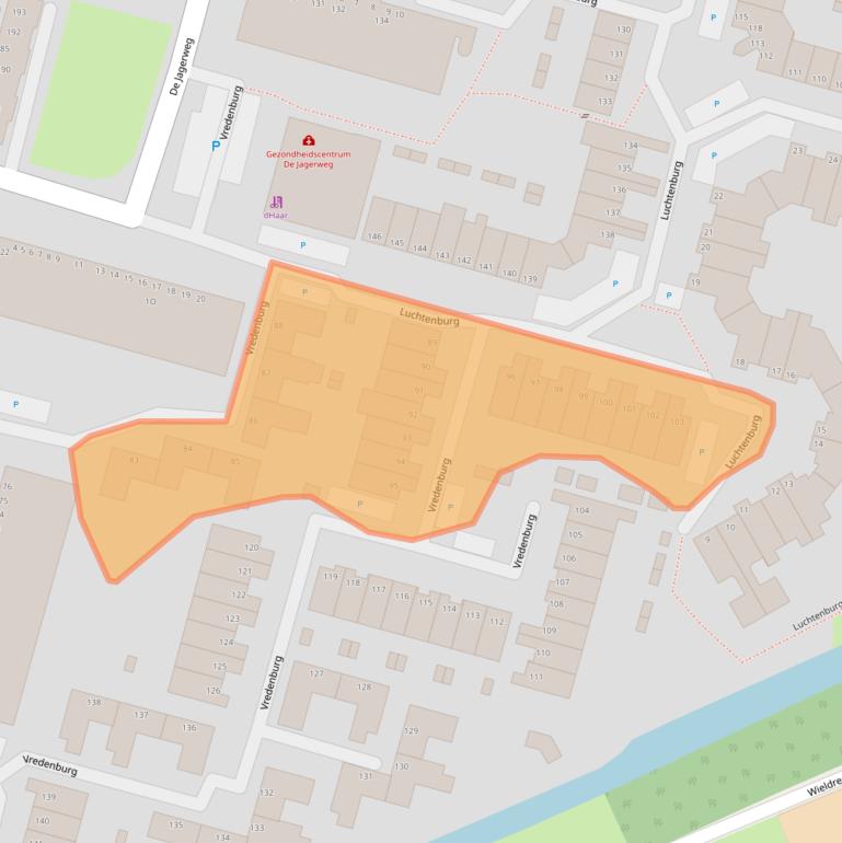 Kaart van postcodegebied 3328DH.