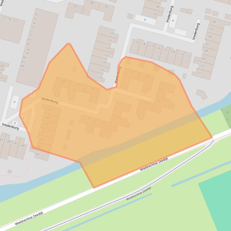 Kaart van postcodegebied 3328DK.