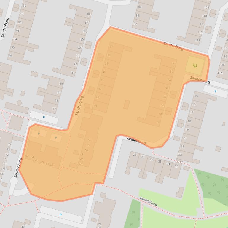 Kaart van postcodegebied 3328EB.