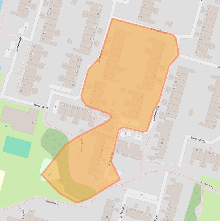 Kaart van postcodegebied 3328EC.