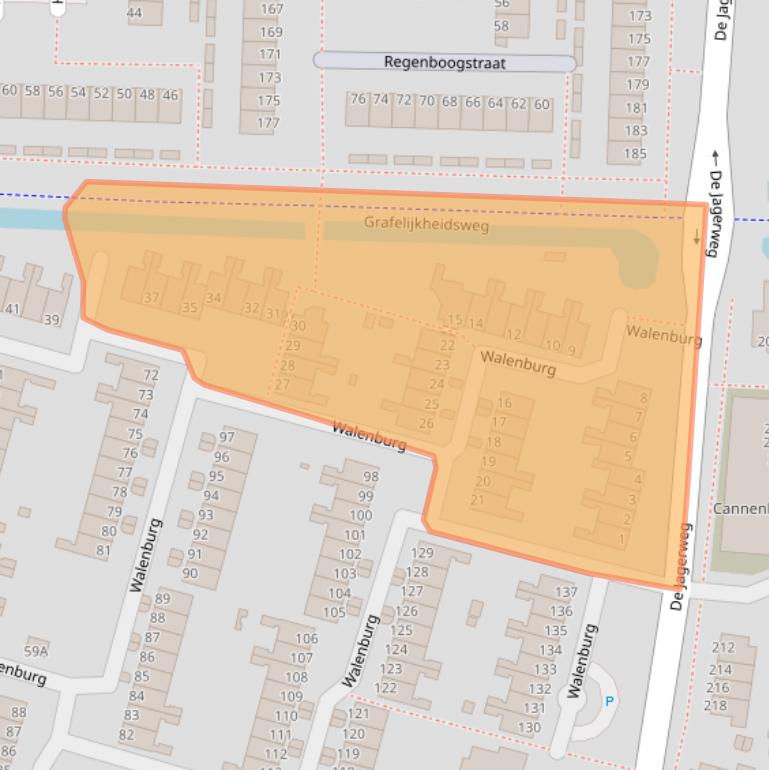 Kaart van postcodegebied 3328EH.