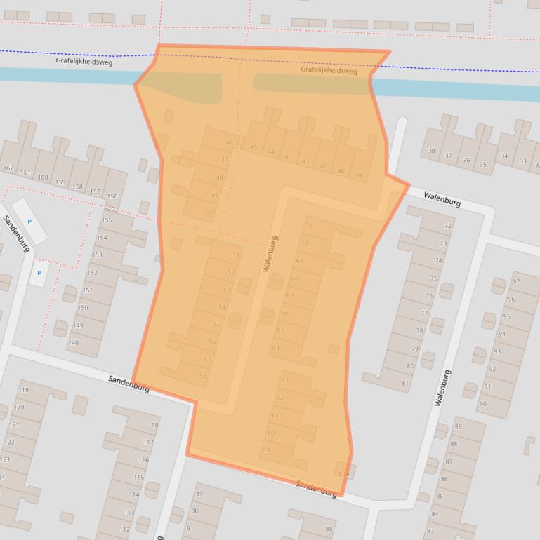 Kaart van postcodegebied 3328EJ.