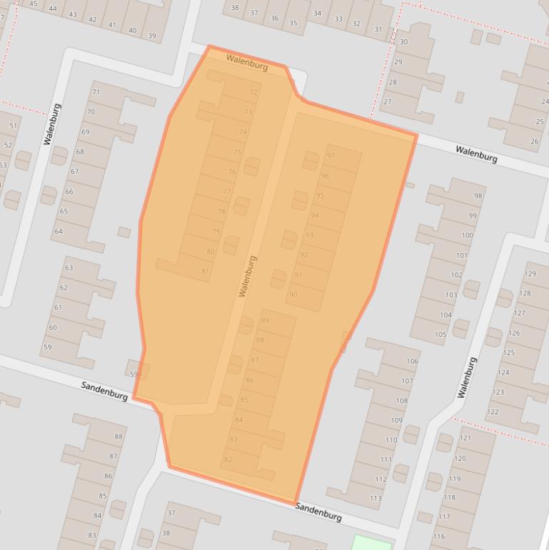 Kaart van postcodegebied 3328EK.