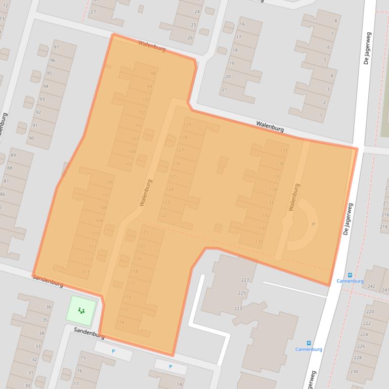 Kaart van postcodegebied 3328EL.