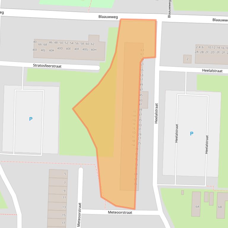 Kaart van postcodegebied 3328GG.