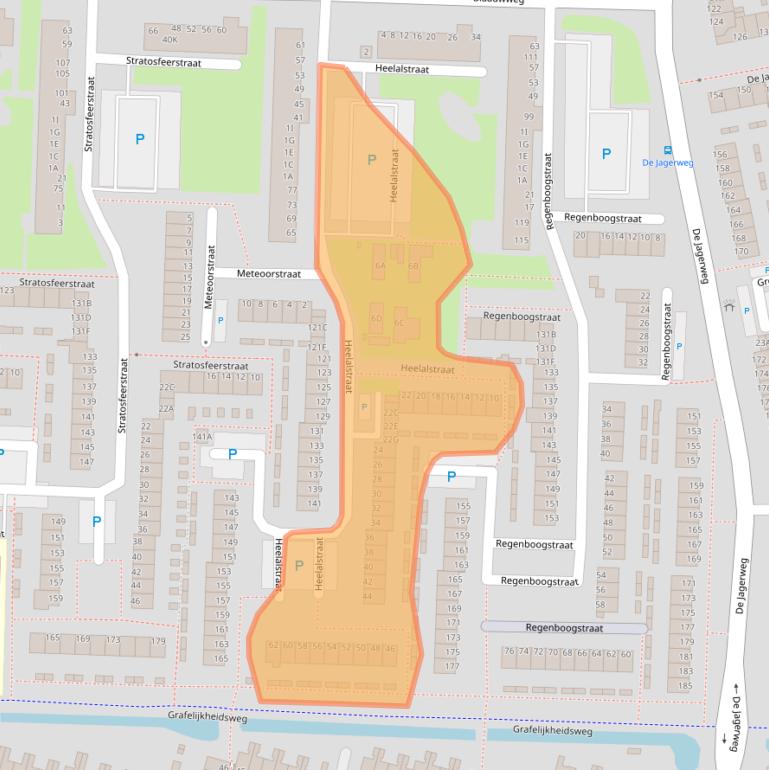 Kaart van postcodegebied 3328GJ.