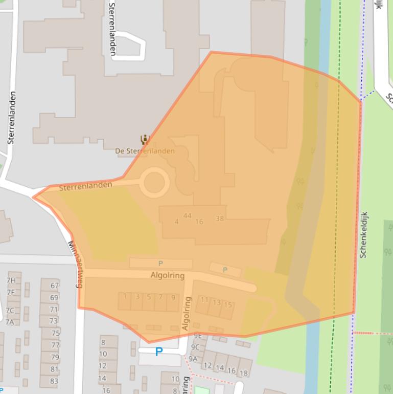 Kaart van postcodegebied 3328HA.