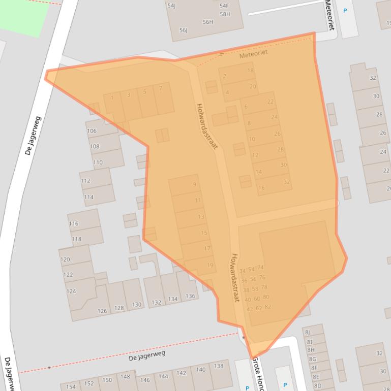 Kaart van postcodegebied 3328HC.