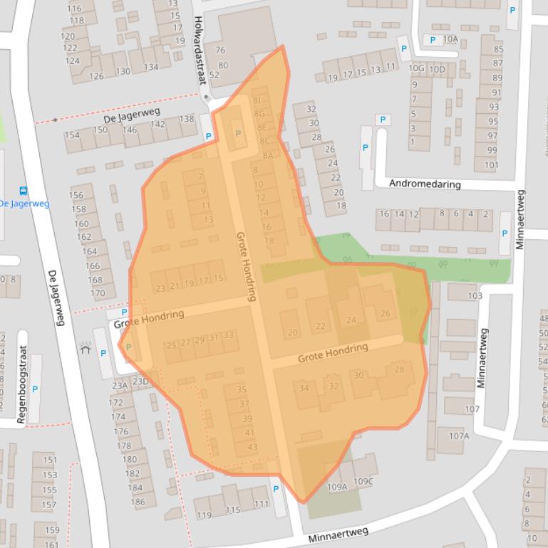 Kaart van postcodegebied 3328HH.