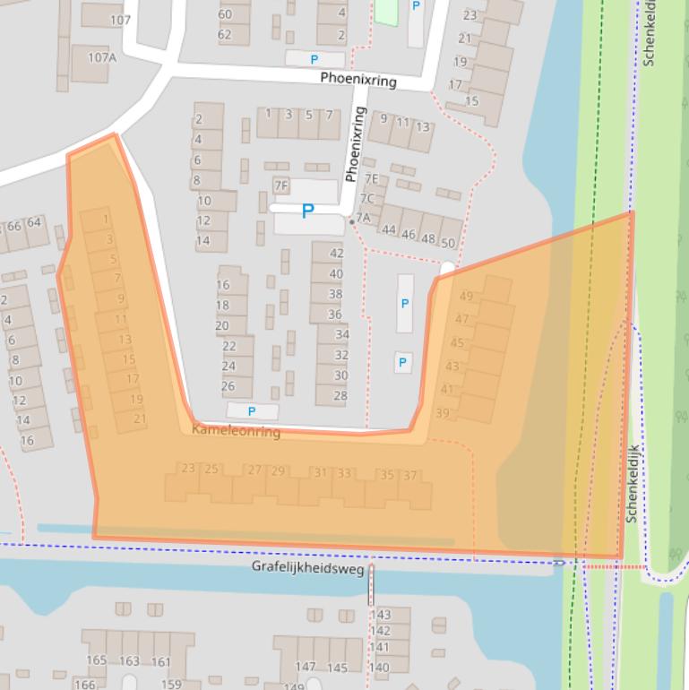 Kaart van postcodegebied 3328HK.