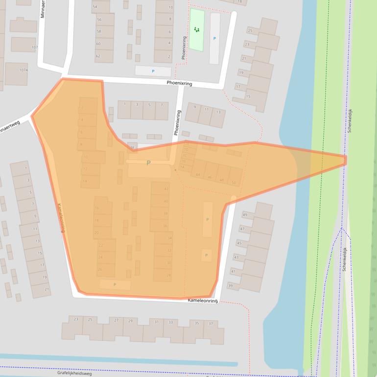 Kaart van postcodegebied 3328HL.