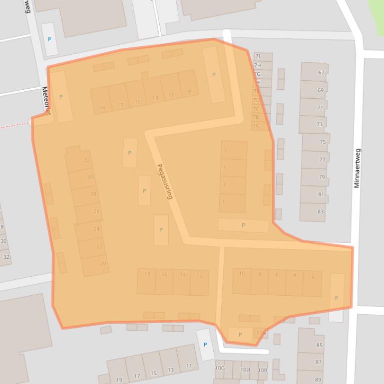 Kaart van postcodegebied 3328HP.