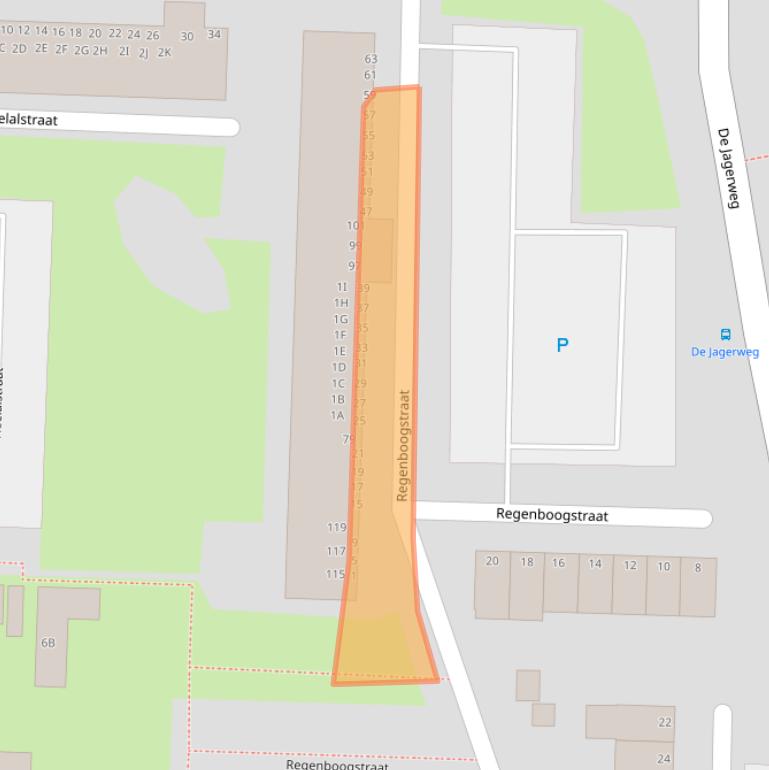 Kaart van postcodegebied 3328HS.