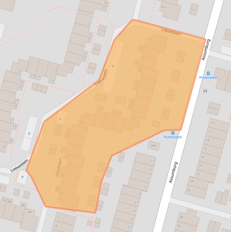 Kaart van postcodegebied 3328JK.
