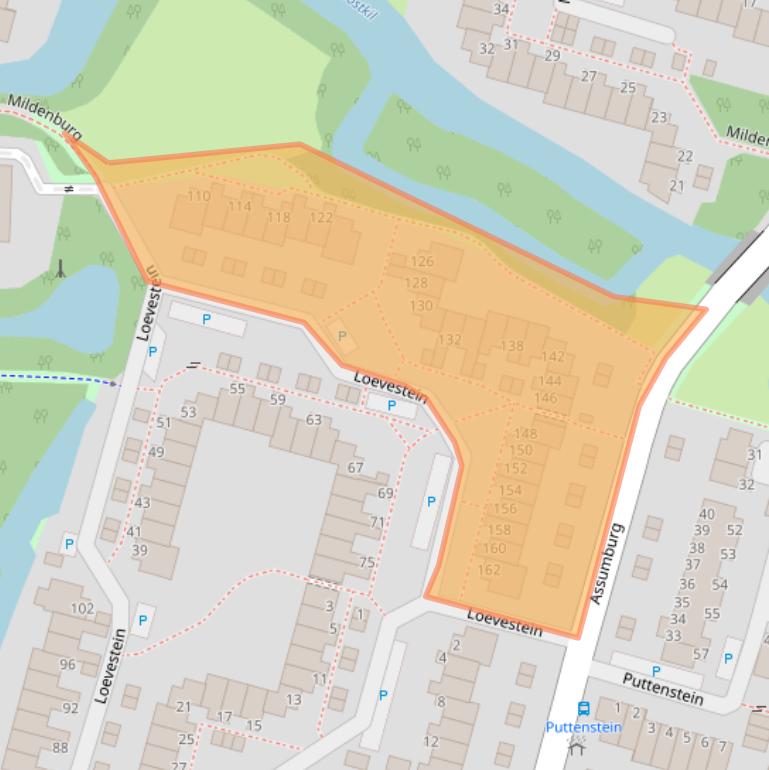 Kaart van postcodegebied 3328JM.