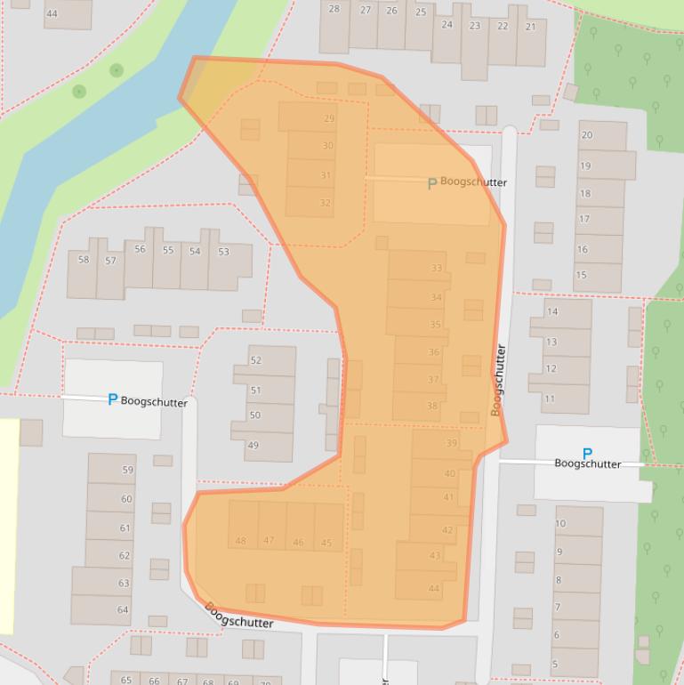 Kaart van postcodegebied 3328KB.