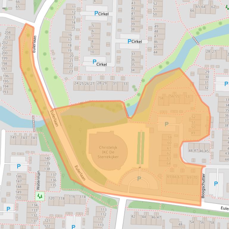 Kaart van postcodegebied 3328KC.