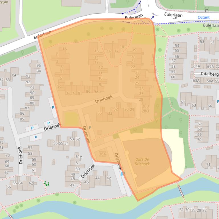 Kaart van postcodegebied 3328KG.