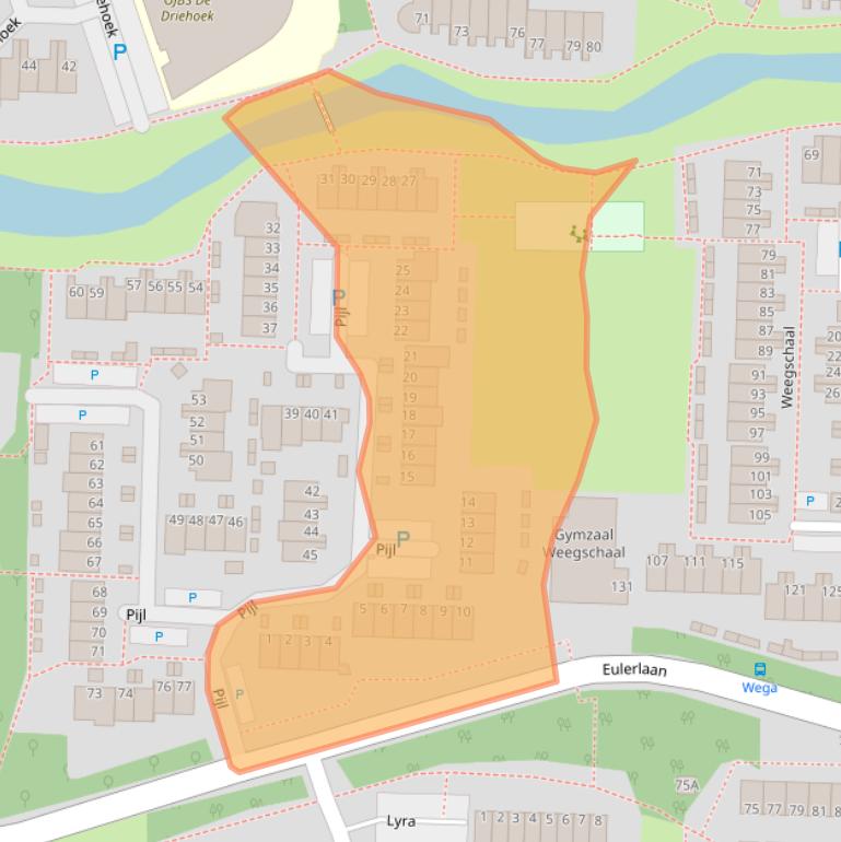 Kaart van postcodegebied 3328KN.