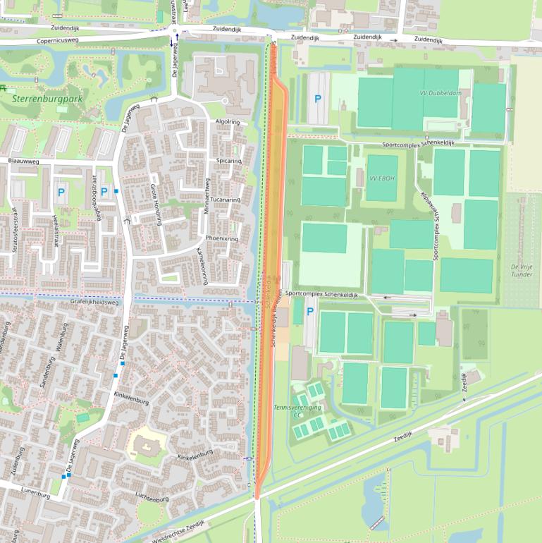 Kaart van postcodegebied 3328LA.