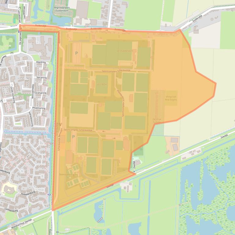 Kaart van postcodegebied 3328LE.