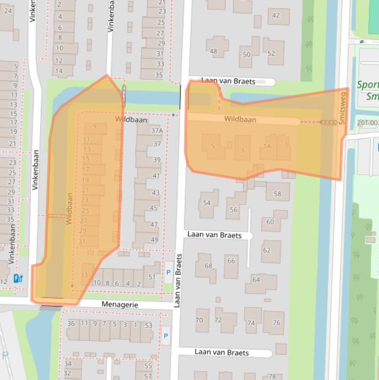 Kaart van postcodegebied 3328LG.