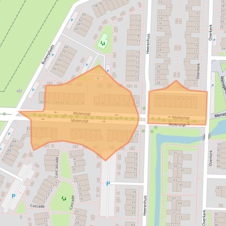 Kaart van postcodegebied 3328LS.